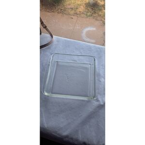 Vintage Pyrex 229 Clear Glass 8” Square Baking Dish 2 Qt Casserole Pan USA